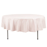 Premium Polyester 90" Round Tablecloth Blush - Stain and Wrinkle-Resistant Design with 220GSM Thickness Table Cover
