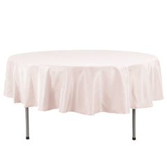 Premium Polyester 90" Round Tablecloth Blush - Stain and Wrinkle-Resistant Design with 220GSM Thickness Table Cover