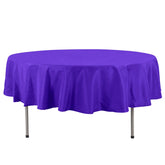 Premium Polyester 90" Round Tablecloth Purple - Stain and Wrinkle-Resistant Design with 220GSM Thickness Table Cover