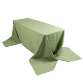 Premium Polyester 90"x156" Rectangle Tablecloth Sage Green - Seamless 220GSM Stain-Resistant Table Cover