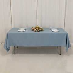 Premium Polyester 60"x102" Rectangle Tablecloth Dusty Blue - Durable 220GSM Wrinkle-Resistant Table Cover