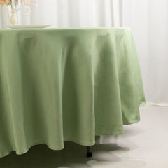 Premium Polyester 108" Round Tablecloth Sage Green - Wrinkle-Resistant 220GSM Table Cover