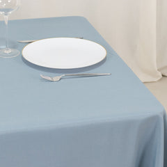 Premium Polyester 70"x70" Table Overlay Square Tablecloth Dusty Blue 220GSM Wrinkle-Resistant Table Cover