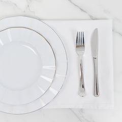 5 Pack Cotton Blend 20"x20" Napkins White - Wrinkle-Resistant & Washable Dinner Napkins for Everyday Use