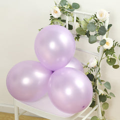 50 Pack Lavender Lilac Biodegradable Balloons, 12" Thickened Extra Strong Eco-friendly Latex Helium Party Balloons