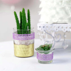 3ft Lavender Lilac Stick-On Rhinestone Tape, DIY Self Adhesive Diamond Gemstone Stickers