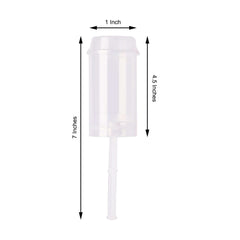 12-Pack Plastic Cake Push-Up Pops Clear with Holder - Easy-to-Use Push Pop Containers for Layered Desserts Jello & Candy Displays