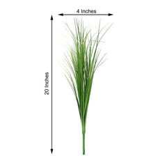 3 Plants 20" Green Artificial Indoor Outdoor Decorative Grass Sprays