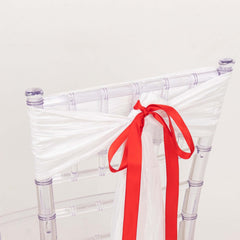 100 Yards 7 8" Red Single Face Decorative Satin Ribbon