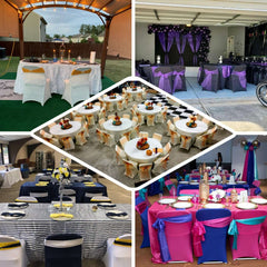 Stretch Spandex Chair Cover Dusty Rose for Folding Chairs - Reusable & Wrinkle-Resistant 160GSM Fitted Slipcover