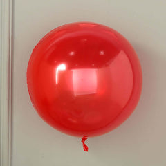 2 Pack 18" Shiny Red Reusable UV Protected Sphere Vinyl Balloons