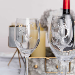 12 Pack 1.5" Clear Rhinestone Monogram Letter Jewel Sticker Self Adhesive DIY Diamond Decor - K