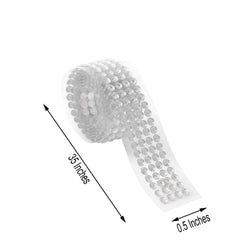 3ft Silver Stick-On Rhinestone Tape, DIY Self Adhesive Diamond Gemstone Stickers