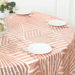 Sequin 72" Table Overlay Square Tablecloth Blush - Diamond Glitz Table Cover