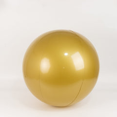 2 Pack 24" Inflatable Gold Decorative Balls - Round Vinyl Pool and Party Balls, Lightweight & Fun