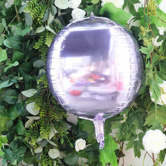 2 Pack 14" 4D Lavender Lilac Sphere Mylar Foil Helium or Air Balloons