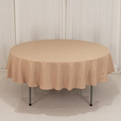 Premium Polyester 90" Round Tablecloth Nude - Stain and Wrinkle-Resistant Design with 220GSM Thickness Table Cover