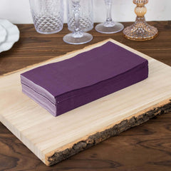 50-Pack Paper Napkins Soft Purple - Disposable 2-Ply Cocktail and Beverage Napkins for Weddings