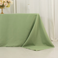 Premium Polyester 90"x132" Rectangle Tablecloth Sage Green - Seamless 220GSM Stain-Resistant Table Cover