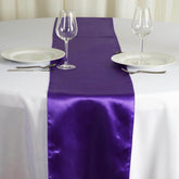 Satin 12"x108" Table Runner Purple - Stylish Table Linen
