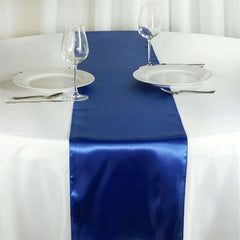 Satin 12"x108" Table Runner Royal Blue - Stylish Table Linen
