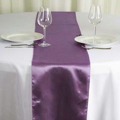 Satin 12"x108" Table Runner Violet Amethyst - Stylish Table Linen