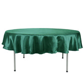 Satin 90" Round Tablecloth Hunter Emerald Green - Smooth and Lustrous Table Cover