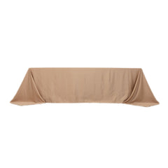 Lamour Satin 90"x156" Rectangle Tablecloth Nude - Luxurious, Soft Seamless Table Cover