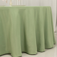 Premium Polyester 120" Round Tablecloth Sage Green - Seamless 220GSM Wrinkle-Resistant Table Cover