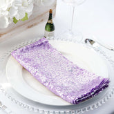 Sequin 20"x20" Napkin Lavender Lilac - Shimmering Dinner Napkin