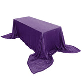 Sequin 90"x156" Rectangle Tablecloth Purple - Seamless Twinkling Table Cover