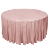 Sequin Dots Polyester Round 120" Tablecloth Rose Gold - Wrinkle Free & Sparkling Table Cover