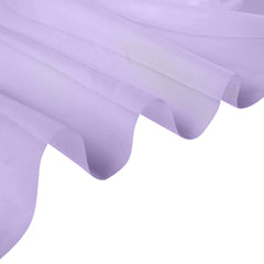 5ftx14ft Premium Lavender Lilac Chiffon Curtain Panel, Durable Flame Resistant Backdrop Ceiling Drapery With Rod Pocket