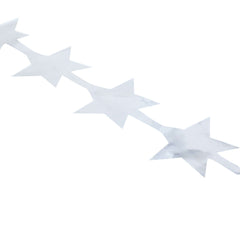 Silver Star Chain Foil Fringe Curtain Party Backdrop, Metallic Silver Tinsel Streamer Party Decor - Door Window Foil Curtain - 3ftx6.5ft