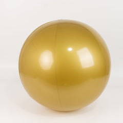 2 Pack 20" Inflatable Gold Decorative Balls - Round Vinyl Pool and Party Balls, Lightweight & Fun