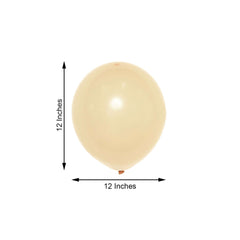 25 Pack 12" Matte Pastel Peach Helium or Air Latex Party Balloons