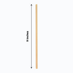 100-Pack Compostable Straws Plant Based 100% Plastic Free - Sustainable Biodegradable Wheat Straws 9"