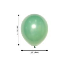 25 Pack 12" Matte Pastel Dusty Sage Green Helium Air Latex Party Balloons