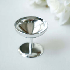 12-Pack Dessert Cup Candy Dishes Silver - Decorative Mini Pedestal Stands for Treats 2"