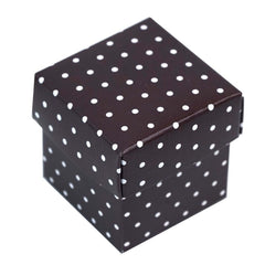100 Pack 2" Chocolate White Polka Dot Party Favor Candy Gift Boxes