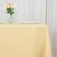 Premium Polyester 70"x70" Table Overlay Square Tablecloth Champagne 220GSM Wrinkle-Resistant Table Cover