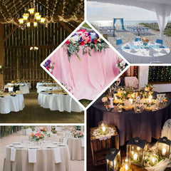 Polyester 108" Round Tablecloth Nude - Wrinkle-Resistant Table Cover