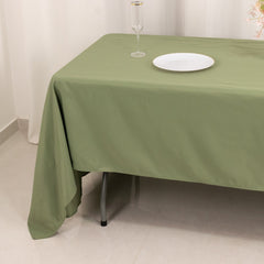 Premium Polyester 60"x126" Rectangle Tablecloth Dusty Sage Green - Stain-Resistant 220GSM Finish Table Cover