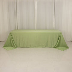 Lamour Satin 90"x156" Rectangle Tablecloth Sage Green - Luxurious, Soft Seamless Table Cover