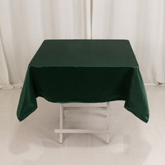 Lamour Satin 54"x54" Square Tablecloth Hunter Emerald Green - Durable & Silk-Like Table Cover