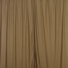 2 Pack Taupe Scuba Polyester Event Curtain Drapes, Durable Flame Resistant Backdrop Event Panels Wrinkle Free with Rod Pockets - 10ftx10ft