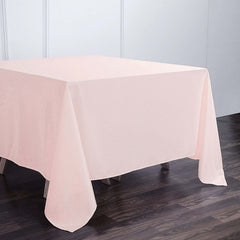 Polyester Square 90"x90" Tablecloth Blush - Wrinkle-Resistant & Durable Table Cover