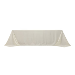 Lamour Satin 90"x156" Rectangle Tablecloth Ivory - Luxurious, Soft Seamless Table Cover