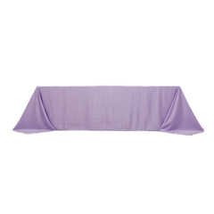 Lamour Satin 90"x156" Rectangle Tablecloth Lavender Lilac - Luxurious, Soft Seamless Table Cover