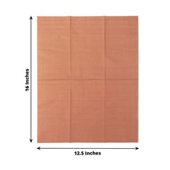 50-Pack Paper Napkins Soft Terracotta (Rust) - Disposable 2-Ply Cocktail and Beverage Napkins for Weddings